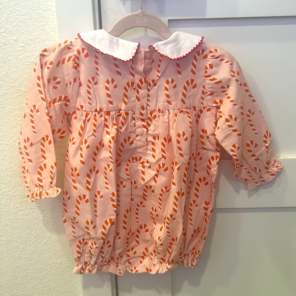 NWOT POPPY KIDS CO SMOCKED CANDY CANE BUBBLE SIZE 2T - Picture 6 of 9